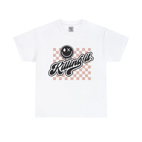 Checkered 'Killin' It' Smiley Face T-Shirt