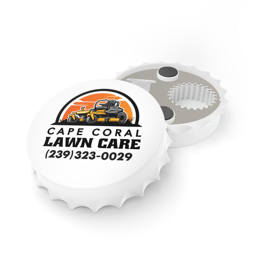 Cape Coral Lawn Care Custom Brand Design | Refrigerator Magnet Bottle Opener