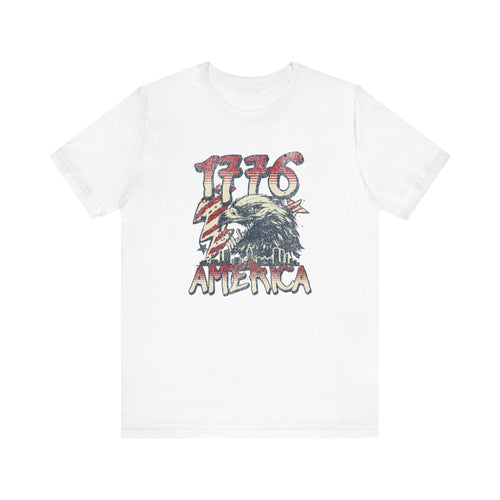 1776 Retro American Patriot T-Shirt | USA Eagle Gift