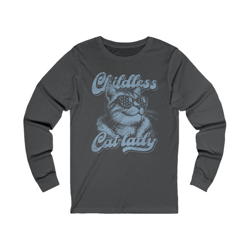 Childless Cat Lady Long Sleeve T-Shirt | Political Cat Mom Apparel