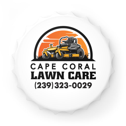 Cape Coral Lawn Care Custom Brand Design | Refrigerator Magnet Bottle Opener