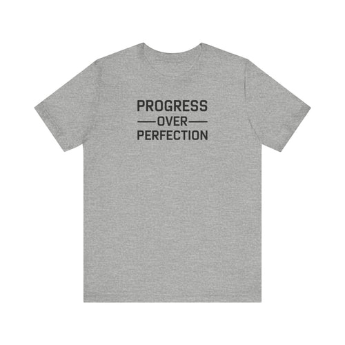 Progress Over Perfection' Iterative Improvement T-shirt | Motivational Statement Unisex Jersey Short Sleeve Tee