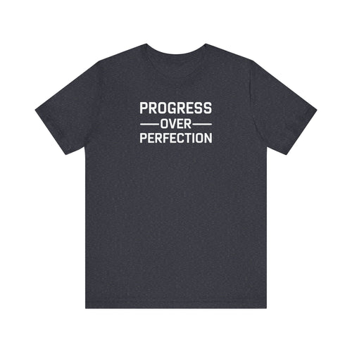 Progress Over Perfection' Iterative Improvement T-shirt | Motivational Statement Unisex Jersey Short Sleeve Tee