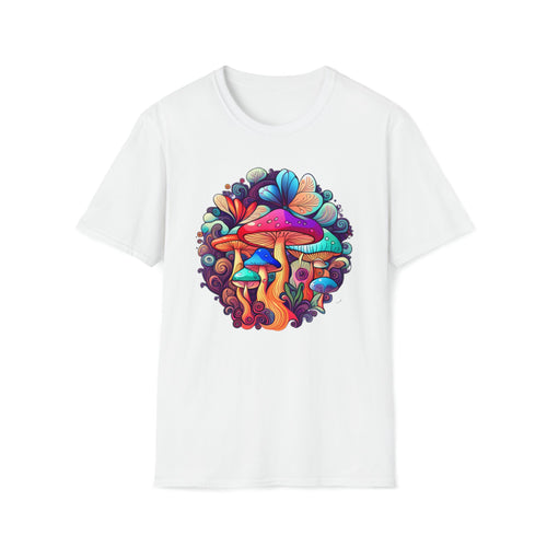 Psychedelic Mushroom Retro Trippy Delight T-Shirt | Surreal Fungi Tee