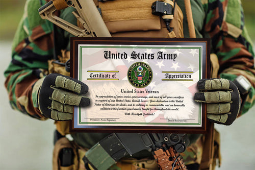 US. ARMY CERTIFICATE OF APPRECIATION