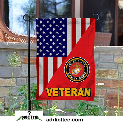 US Marine Corps Veteran Garden Flag