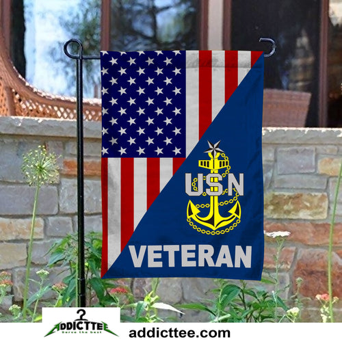 US NAVY Veteran Garden Flag YARD BLUE