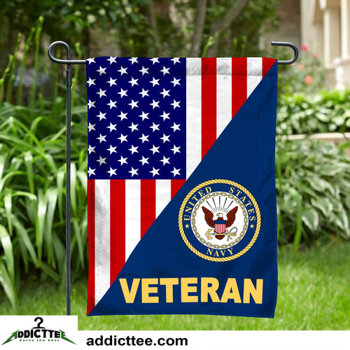 US NAVY Veteran Garden Flag YARD BLUE