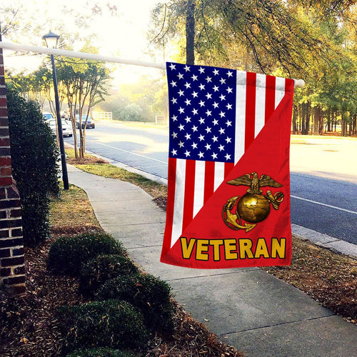 US Marine Corps Veteran Garden Flag