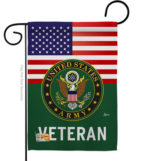 US Army Veteran Garden Flag Armed Forces Military Veteran Gift Yard Banner